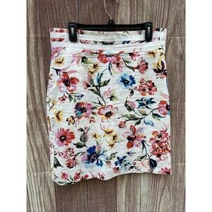 Isabella Demarco Women’s Skirt 12 Floral Linen Blend Cottagecore Officecore